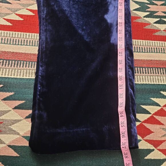 J Crew‎ Pull-On Velvet Peyton Pant Sz 14 Navy Blue Ankle Elastic Waist Career - Picture 9 of 10